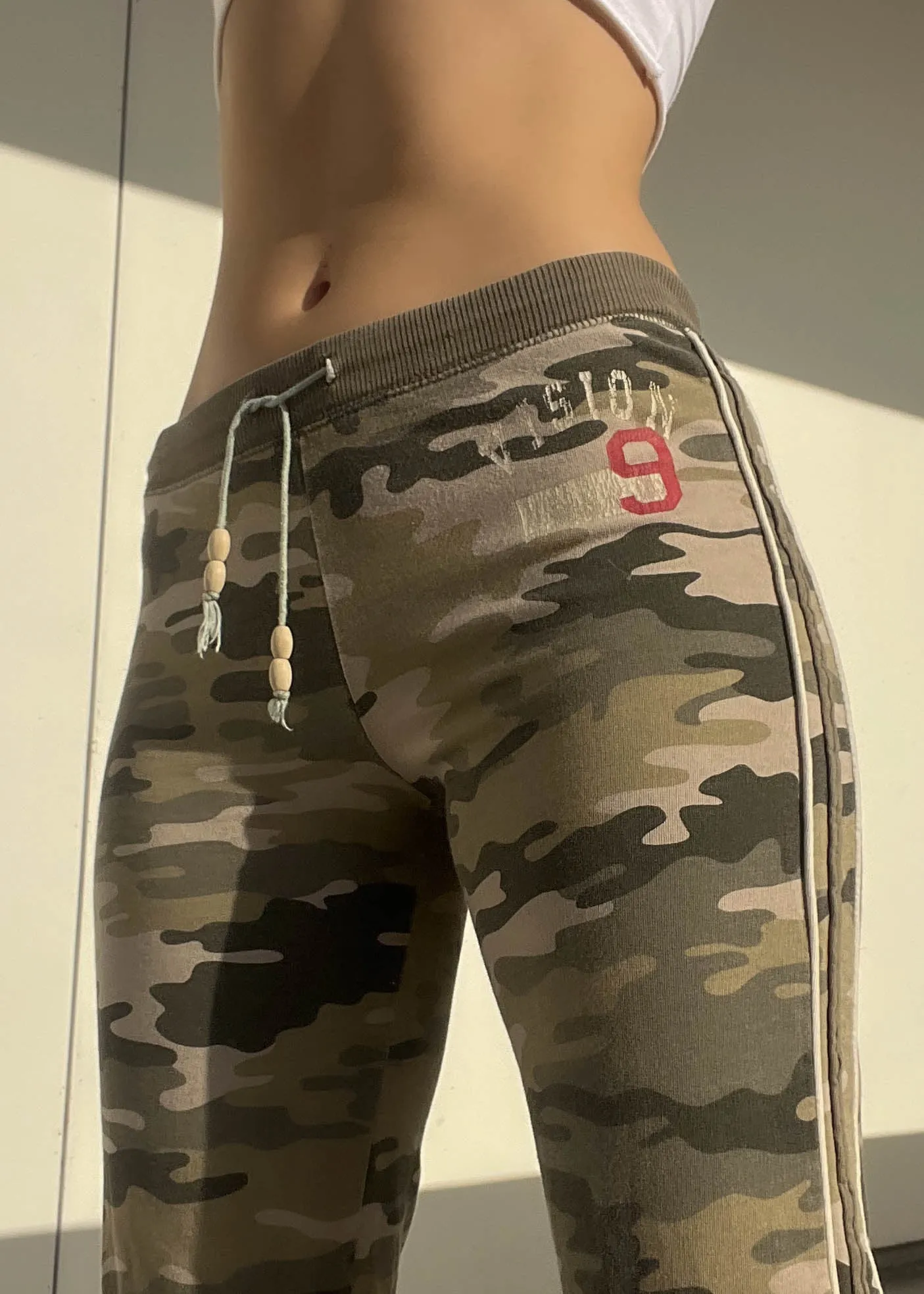 Y2k Sporty Camo Capris (S-M)